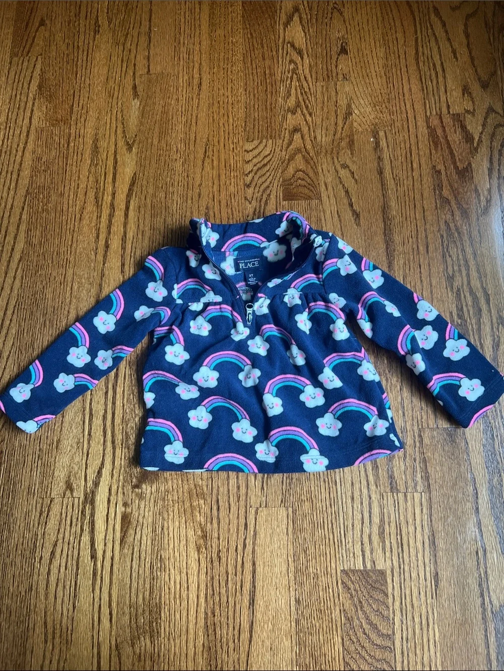 The Children's Place Navy Rainbow & Cloud Pullover